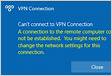 Não é possível RDP quando conectado a VPN